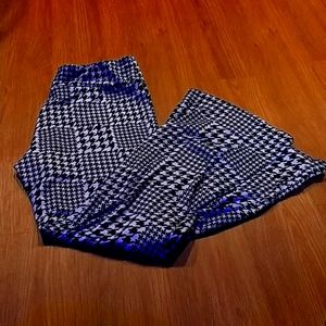 Houndstooth wide leg pants